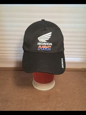 Honda HRC Black Baseball Cap with Wing Logo